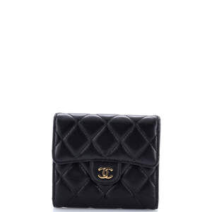 Chanel CC Compact Classic Flap Wallet Quilted Lambskin